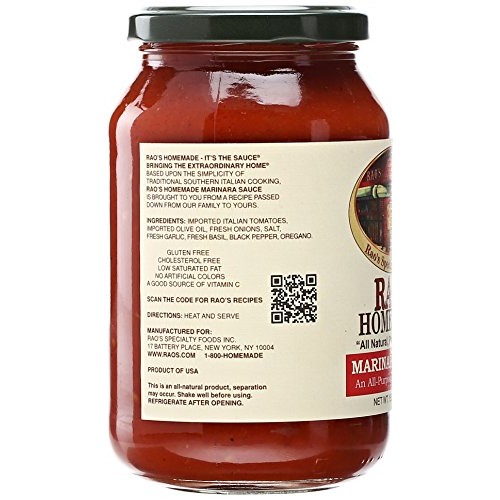 Raos Homemade Pasta Sauce, Marinara, 15.5 Oz
