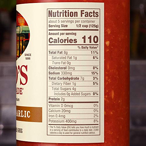 Raos Homemade Tomato Sauce, Roasted Garlic, 24 Oz, Versatile Pa