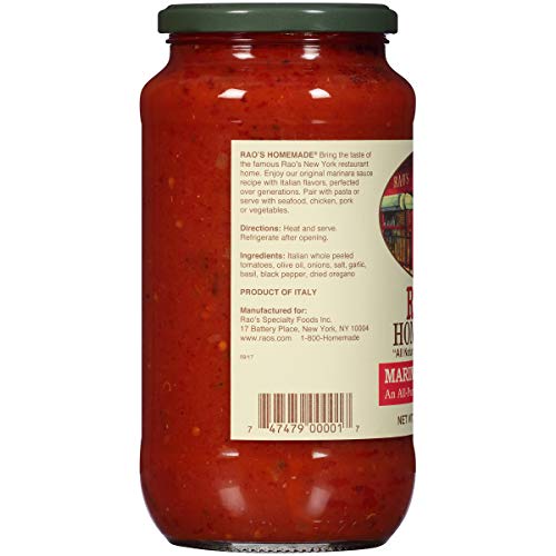 Raos Homemade Pasta Sauce, No Sugar Added Marinara, 32 Oz