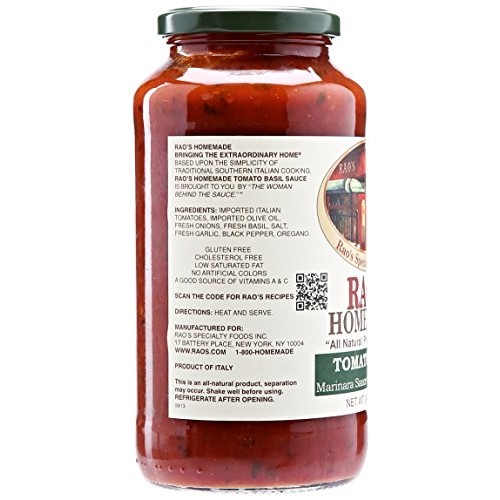 Raos Homemade Pasta Sauce, Tomato Basil, 24 Oz
