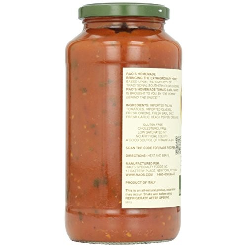 Raos Homemade Pasta Sauce, Tomato Basil, 24 Oz