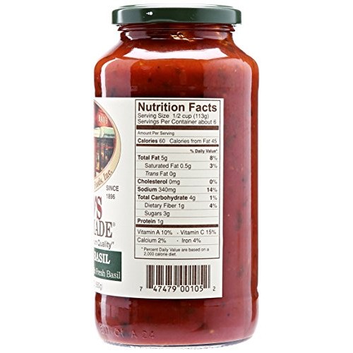 Raos Homemade Pasta Sauce, Tomato Basil, 24 Oz