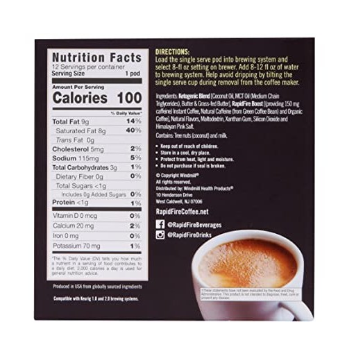 Rapid Fire Ketogenic High Performance Keto Coffee Pods, Supports... Rapid Fire Ketogenic High Performance Keto Coffee Pods, Supports...