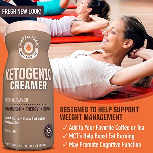 Rapid Fire Ketogenic Creamer With Mct Oil For Coffee Or Tea, Sup