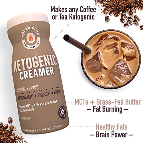 Rapid Fire Ketogenic Creamer With Mct Oil For Coffee Or Tea, Sup
