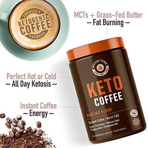 Rapid Fire Hazelnut Ketogenic Coffee, Supports Energy, Metabolis