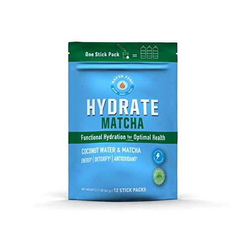 Rapid Fire Hydrate Powder, Drink Mix, Stick Packs, Coconut Water