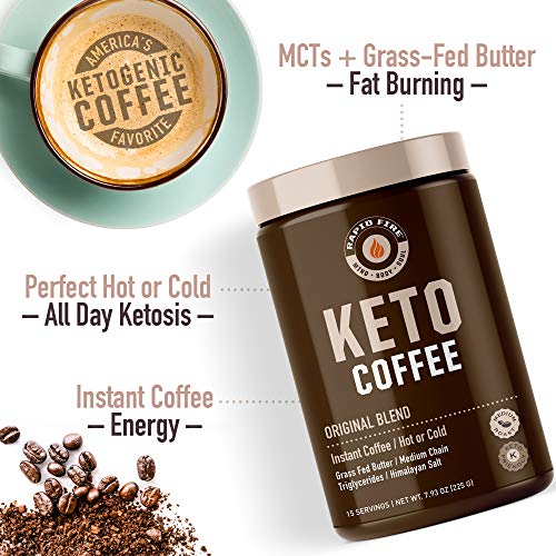 Rapid Fire Ketogenic Fair Trade Instant Keto Coffee Mix, Support