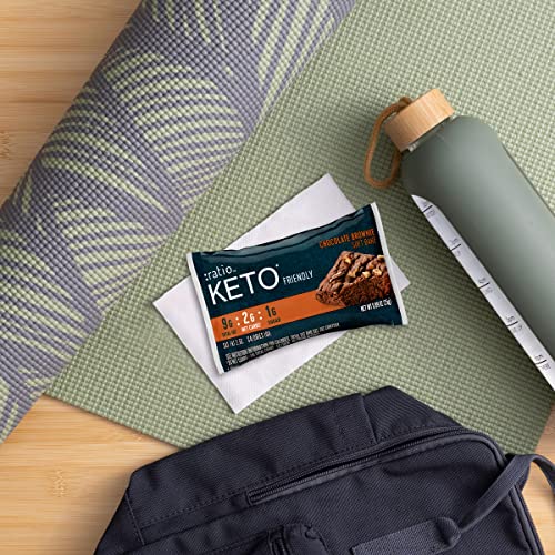 :ratio KETO Friendly Soft Baked Bars, Chocolate Brownie, Keto Sn...