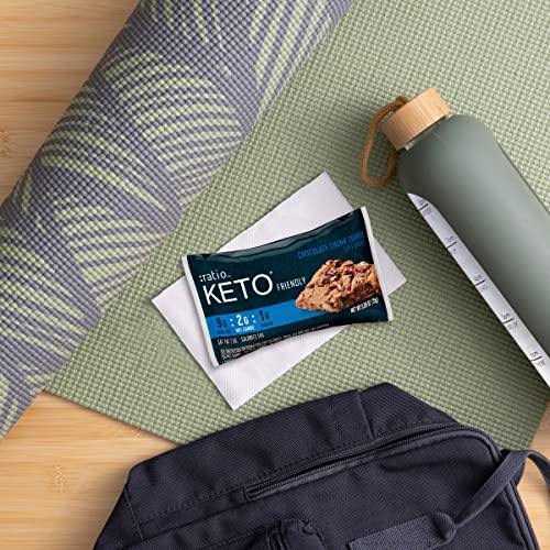 :ratio KETO Friendly Soft Baked Bars, Chocolate Chunk Cookie, 6 ct