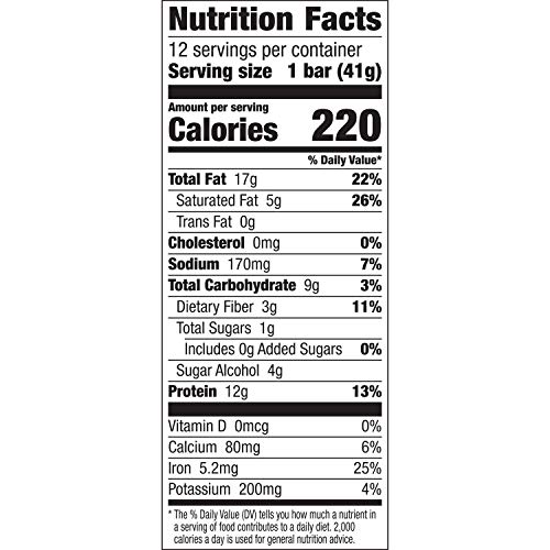 :Ratio Keto Friendly Toasted Almond Crunchy Bar, Gluten Free, 12