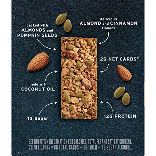 :Ratio Keto Friendly Toasted Almond Crunchy Bar, Gluten Free, 12