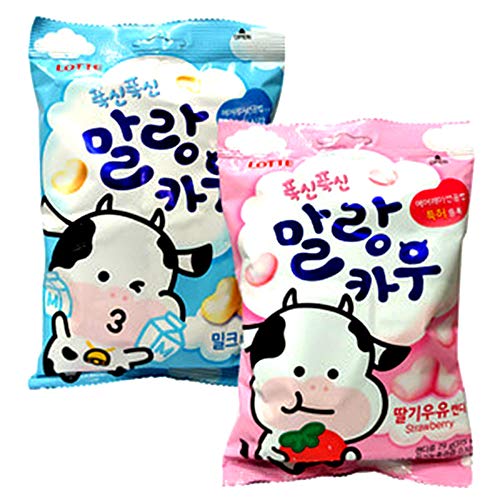 Korean Lotte Soft Malang Cow Fresh Grade Milk &Amp; Strawberry Milk