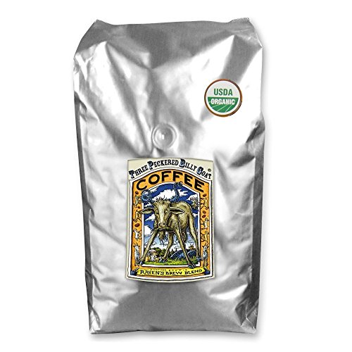 Ravens Brew Whole Bean Organic Three Peckered Billy Goat, Dark