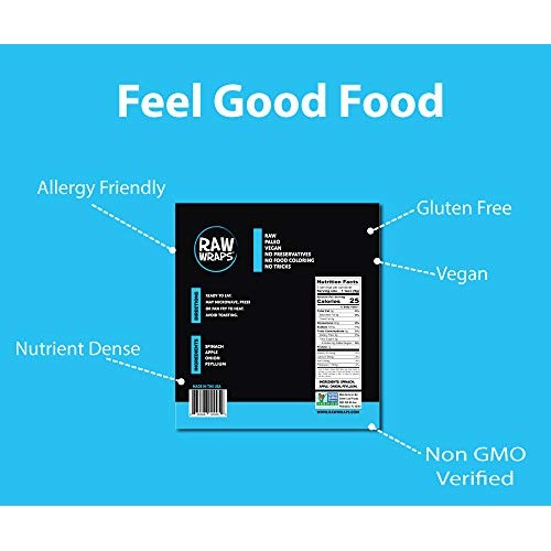 Raw Wraps Tacos Spinach, Single Bag