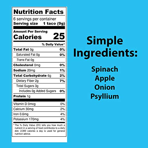 Raw Wraps Tacos Spinach, Single Bag