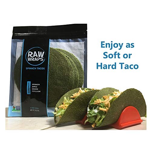 Raw Wraps Tacos Spinach, Single Bag