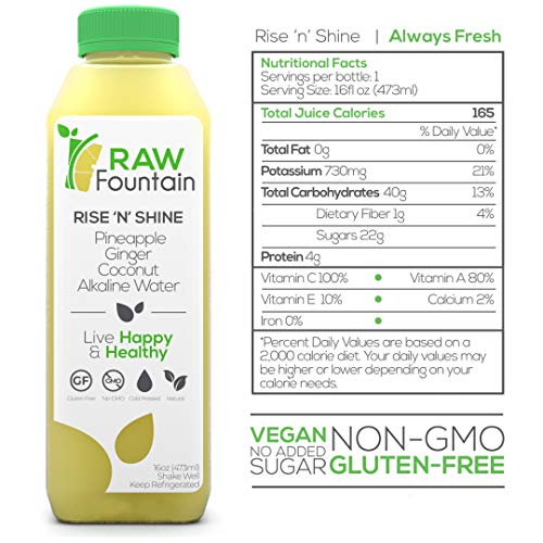 Raw Fountain 3 Day Juice Cleanse, 100% Natural Raw, Cold Pressed