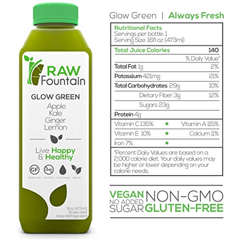 Raw Fountain 3 Day Juice Cleanse, 100% Natural Raw, Cold Pressed