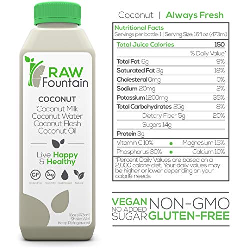 Raw Fountain 5 Day Juice Cleanse, 100% Natural Raw, Cold Pressed