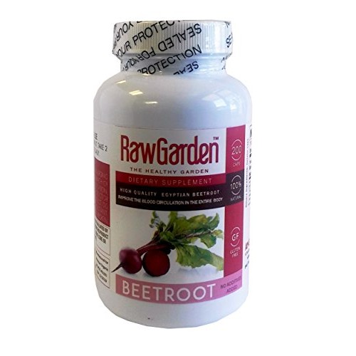 Raw Garden Beet Root Vegetarian Capsules 200 Ct Beta Vulgaris
