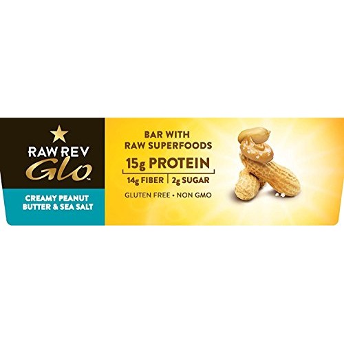 Raw Rev Glo Protein Bars, Creamy Peanut Butter &Amp; Sea Salt, 1.6 O
