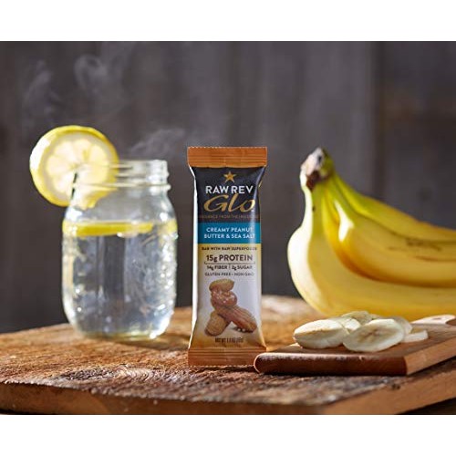 Raw Rev Glo Protein Bars, Creamy Peanut Butter &Amp; Sea Salt, 1.6 O