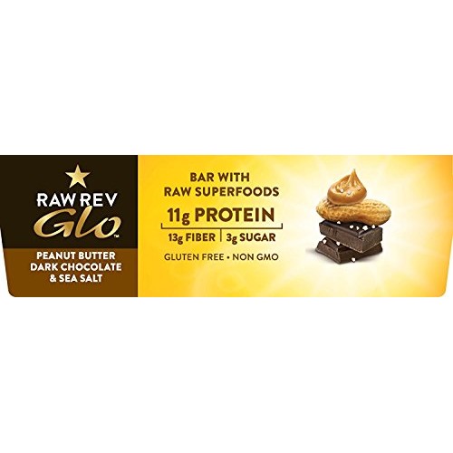 Raw Rev Glo Vegan Gluten-Free Protein Bars - Peanut Butter Dark