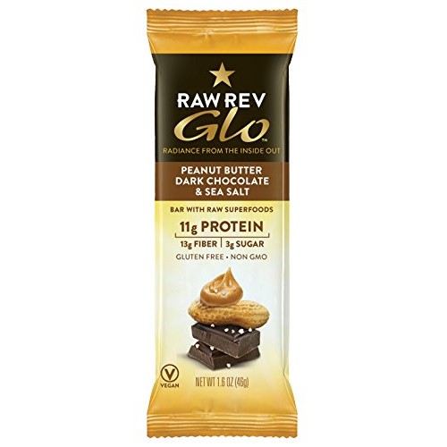 Raw Rev Glo Vegan Gluten-Free Protein Bars - Peanut Butter Dark