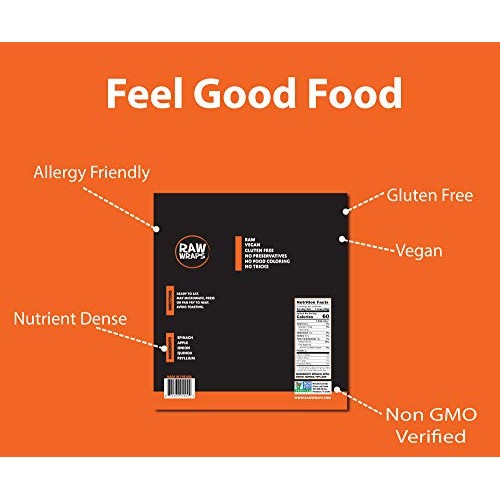 Spinach Wraps | Vegan | Raw | 60 Calories Single Bag