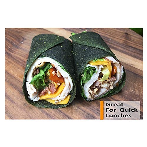Spinach Wraps | Vegan | Raw | 60 Calories Single Bag