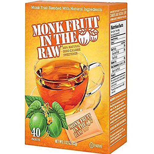 Monk Fruit In The Raw Sweeteners, 3Pk, 40Ct, 120Ct