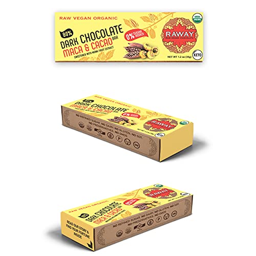 RAWAY | Pure Dark Gourmet Chocolate | Vegan, Keto, Raw, Organic,...