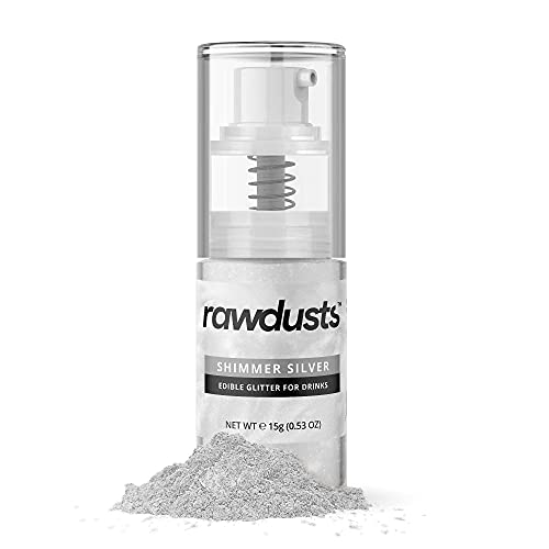 Edible Glitter For Drinks: 15G Shimmer Silver Drink Dust Spray