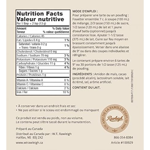 Coconut Cake Mix, Pie Filling, Dessert Mix - 16Oz - By Wt Rawleigh