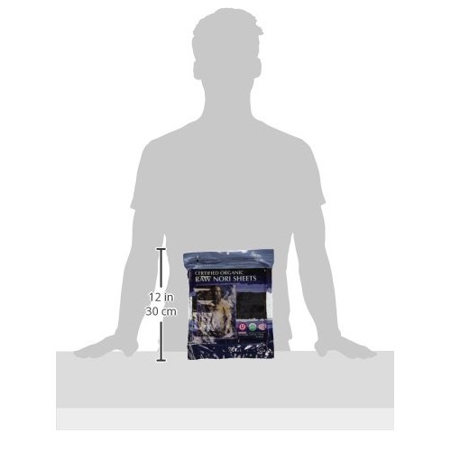 Raw Organic Nori Sheets 50 Qty Pack + Free Sushi Roller Mat! - C