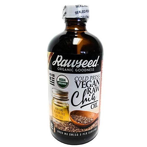 Rawseed Organic Chia Seed Oil 8 Oz Raw, Cold-Pressed, Vegan, Non