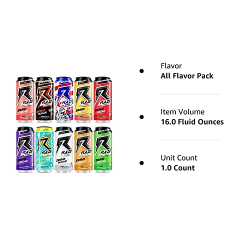 Raze Energy Drinks by Repp Sports Rapid Hydration Zero Sugar 16 ...