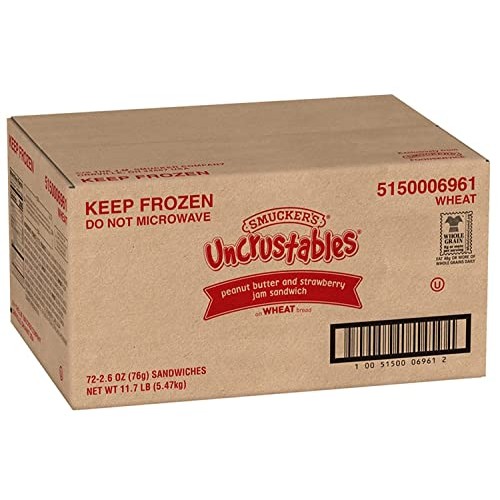 Smuckers Uncrustables - Bulk Size, Peanut Butter and Strawberry...