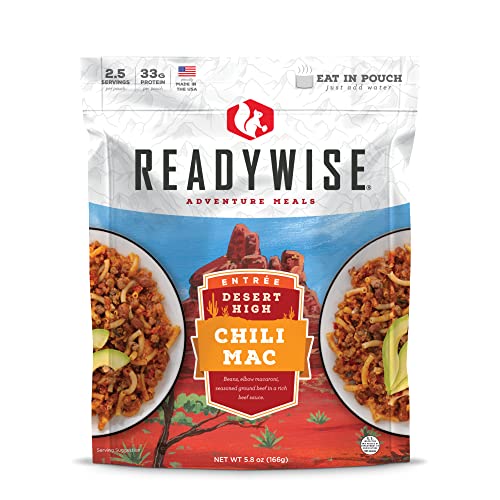 ReadyWise Outdoor Chili Mac with Beef, Freeze-Dried Backpacking ...