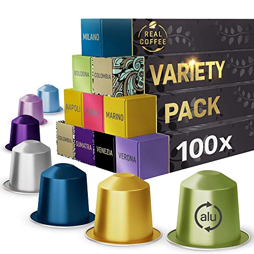 Mixed Variety Pack for Nespresso | 100 Test Winning Aluminum Cap...