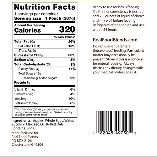 Real Food Blends Variety Case Pureed Blended Meal For Feeding Tu