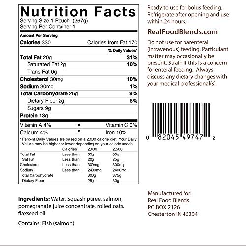 Real Food Blends Variety Case Pureed Blended Meal For Feeding Tu