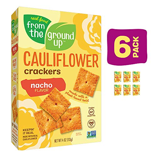 Real Food From The Ground Up Cauliflower Crackers - 6 Pack Sea