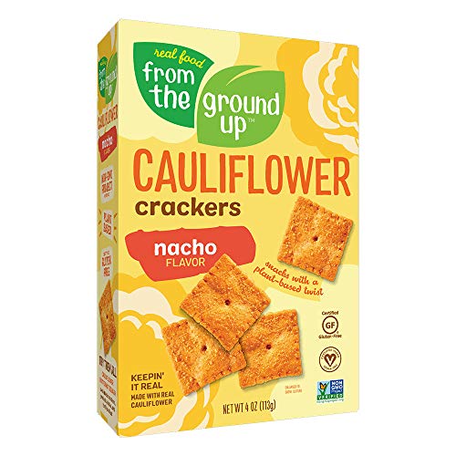 Real Food From The Ground Up Cauliflower Crackers - 6 Pack Nach