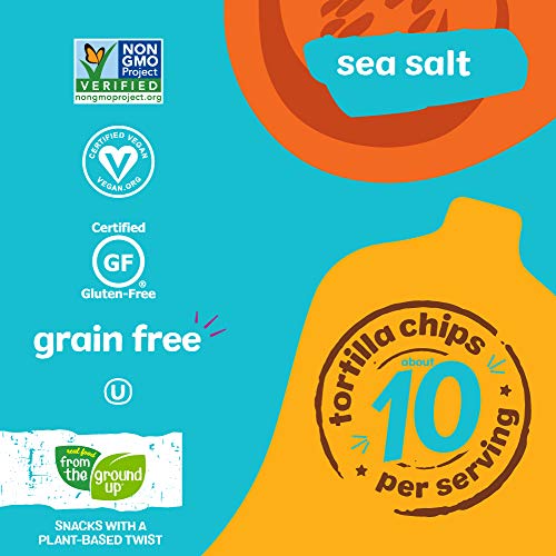 Real Food From The Ground Up Tortilla Chips 6 Pack Sea Salt,
