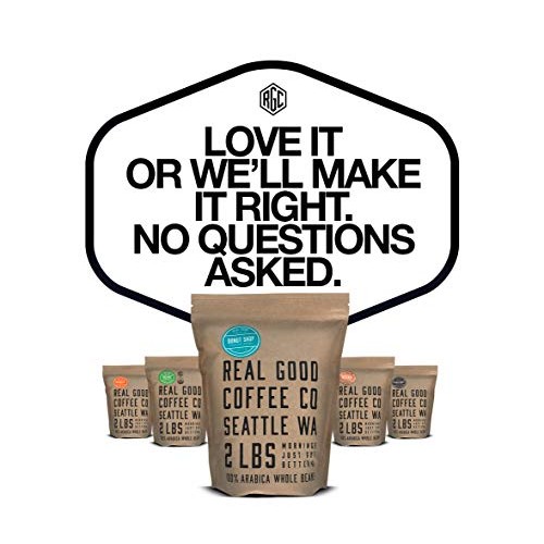 Real Good Coffee Co Whole Bean Coffee, Donut Shop Medium Roast C