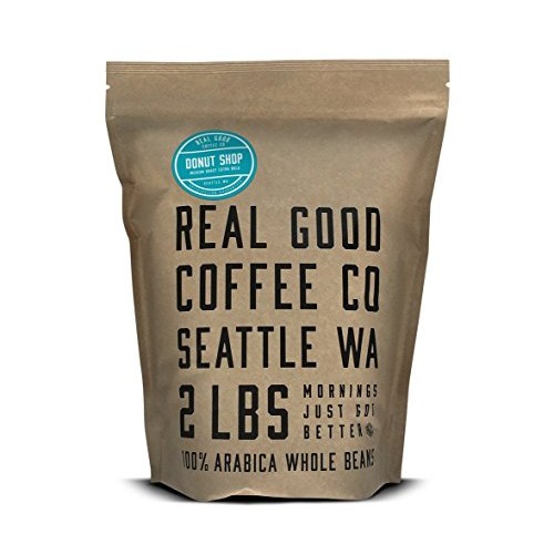 Real Good Coffee Co Whole Bean Coffee, Donut Shop Medium Roast C