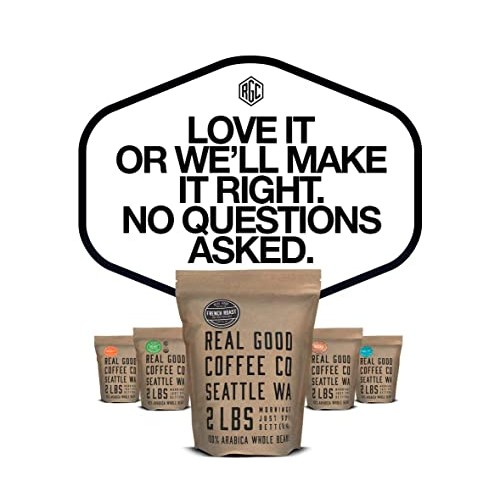 Real Good Coffee Co Whole Bean Coffee, French Roast Extra Dark C