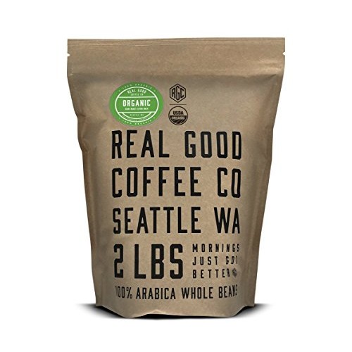 Real Good Coffee Co Whole Bean Coffee, Usda Certified Organic Da
